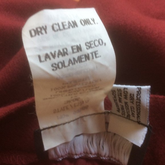 Vintage 80s Wool Burgundy Super High Rise Lined Retro Trouser Shorts Size 12* - Picture 4 of 4